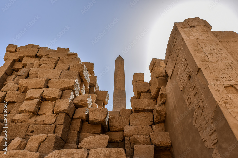 Columns in the temple of Amon-Re at Karnak