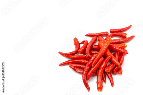 Chili -The pepper plants to the nature of the sphere of the long spikes of pale green right isolated copy space 