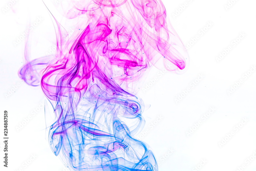 Colored smoke on white background Colored smoke on white background