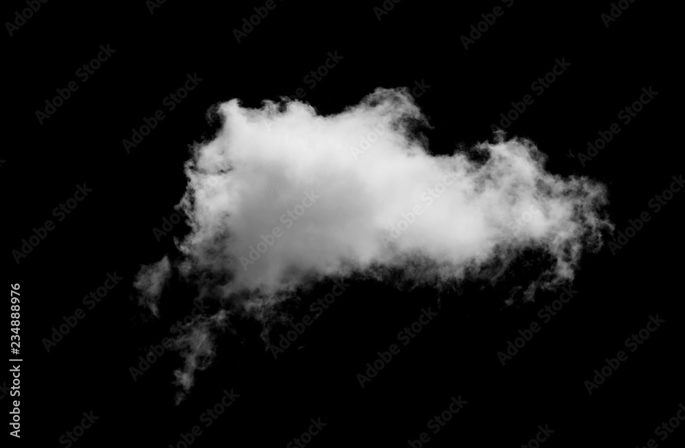 White cloud with black background White cloud with black background