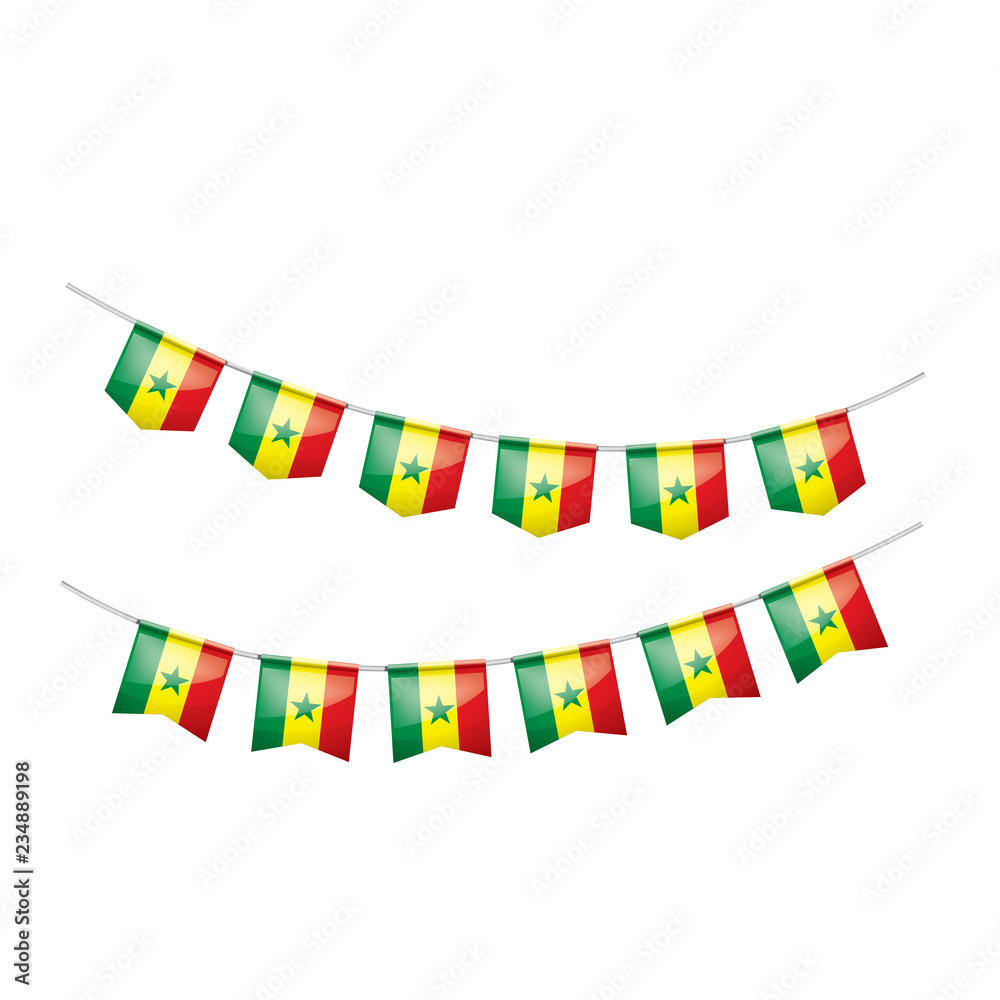 Fototapeta premium Senegal flag, vector illustration on a white background