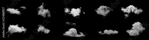 Fotografiet White cloud with  black background