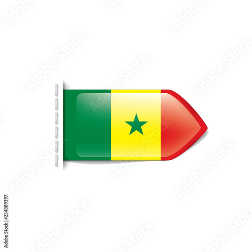 Senegal flag, vector illustration on a white background Free Download Senegal flag, vector illustration on a white background - GFXLoad