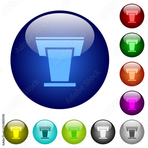 Conference podium color glass buttons