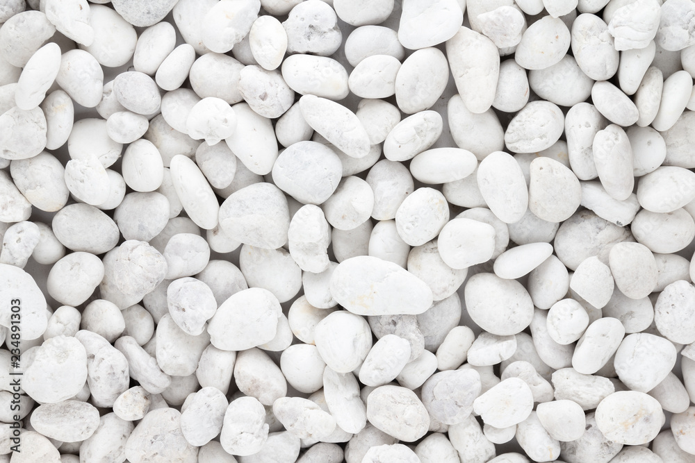 White pebbles stone texture and background  - obrazy, fototapety, plakaty 