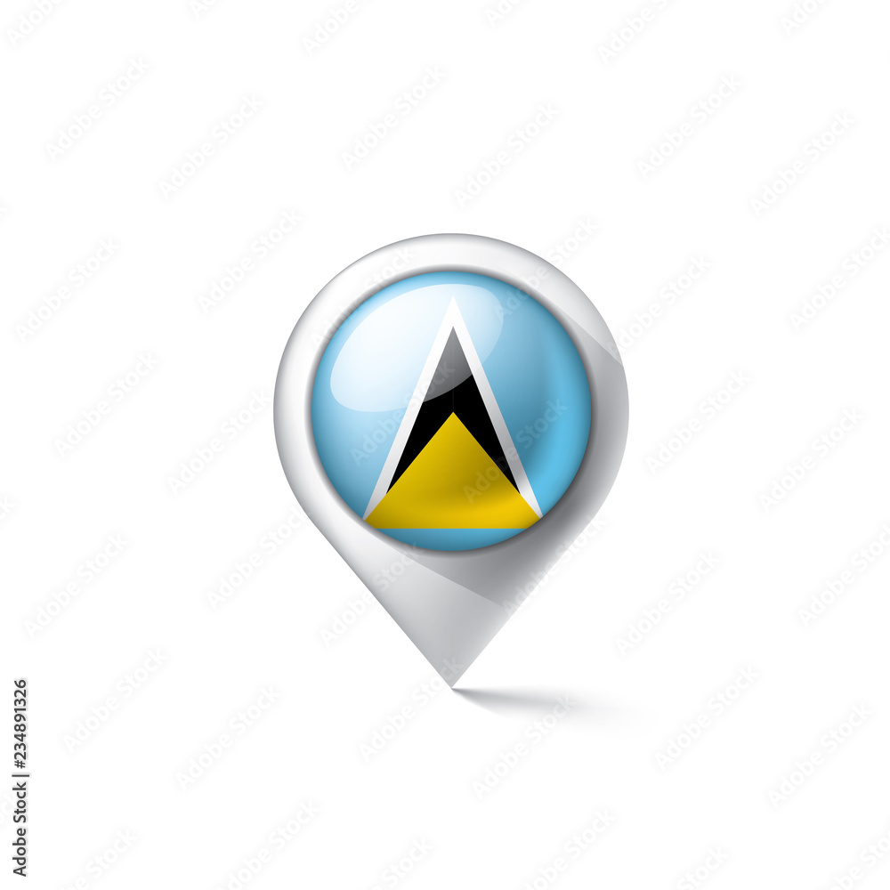 Saint Lucia flag, vector illustration on a white background Saint Lucia flag, vector illustration on a white background