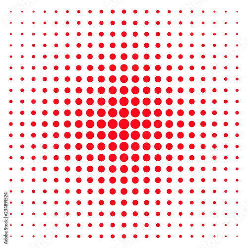 red dots texture background on white background in pop art style