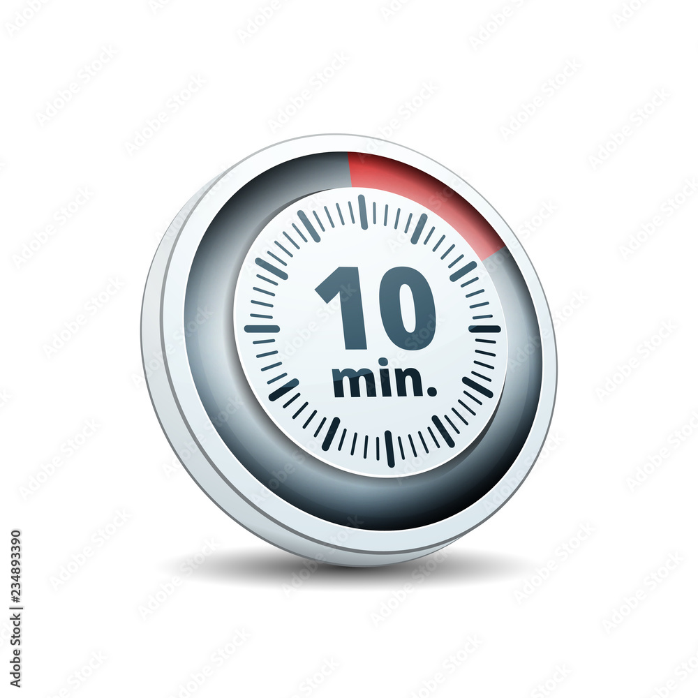 10 Minutes Time button illustration 10 Minutes Time button illustration