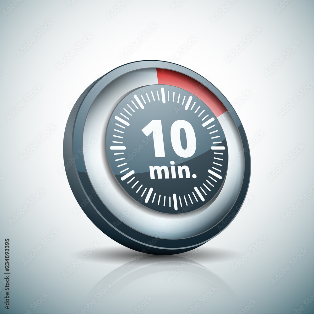 10 Minutes Time button illustration 10 Minutes Time button illustration