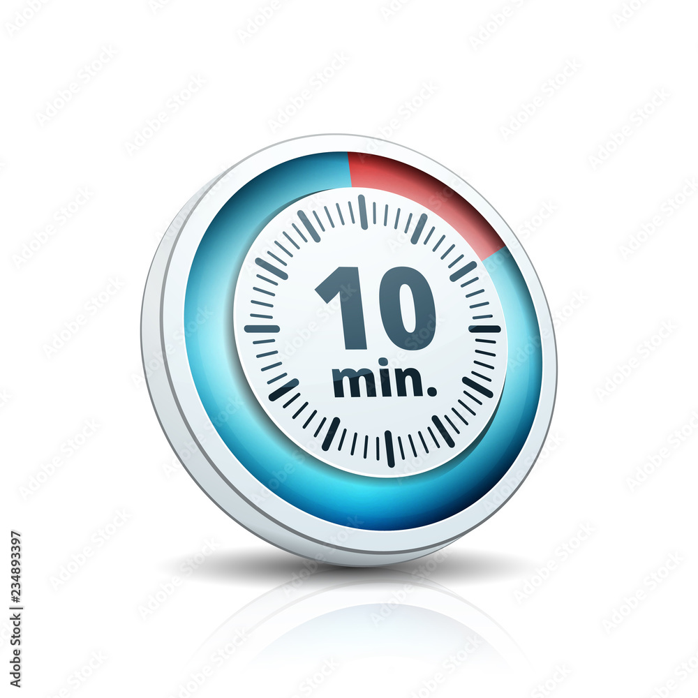 10 Minutes Time button illustration 10 Minutes Time button illustration