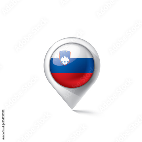 Slovenia flag, vector illustration on a white background Free Download Slovenia flag, vector illustration on a white background - GFXLoad