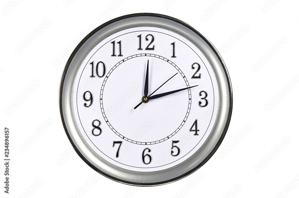 quartz wall clock on a white background quartz wall clock on a white background