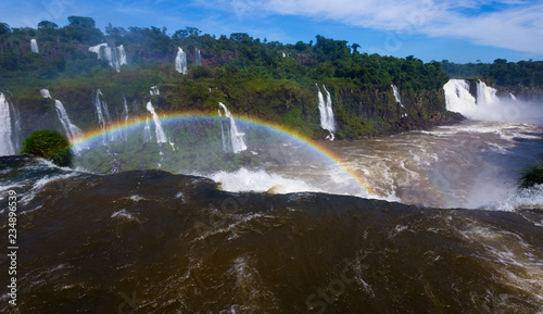 Fototapeta Naklejka Na Ścianę i Meble -  Waterfall Cataratas del Iguazu on Iguazu River, Brazil