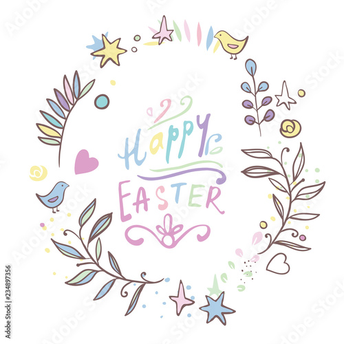 Greeting card for the celebration of Easter. abstract lettering background