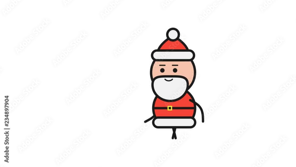 Santa Claus holding bag and walking. Alpha channel Santa Claus holding bag and walking. Alpha channel