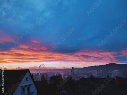 Sonnenaufgang Zürich photo