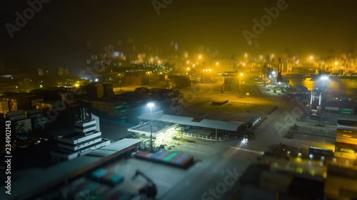 Wallpaper Mural night time illuminated shenzhen city famous working port aerial panorama 4k tilt shift timelapse china
 Torontodigital.ca