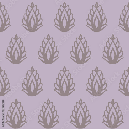 Vector Indian Leaf Shapes seamless pattern background. Perfect for fabric, scrapbooking and wallpaper projects.