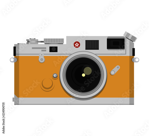 Vektorgrafik einer Kamera im Retroformat