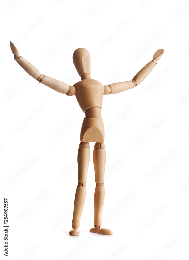 wooden dummy isolated on white background wooden dummy isolated on white background