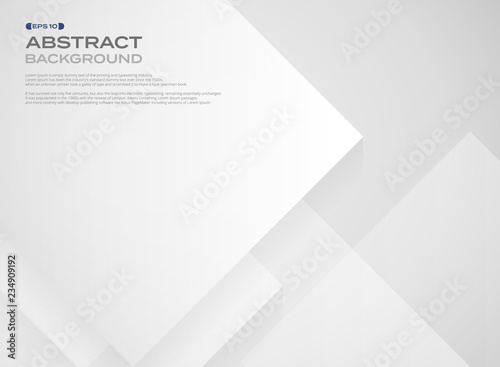 Abstract of wide square white paper pattern in layers background.