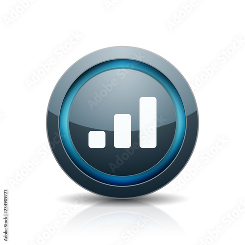 Graph chart button illustration