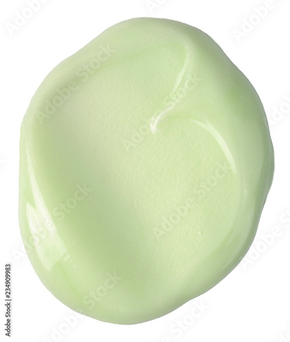 green cream isolated over white background