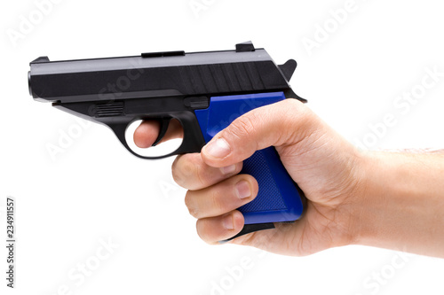 Foto gun on the white background