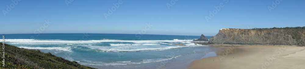 Panoramic view of Atlantic Coastline in Portugal Panoramic view of Atlantic Coastline in Portugal