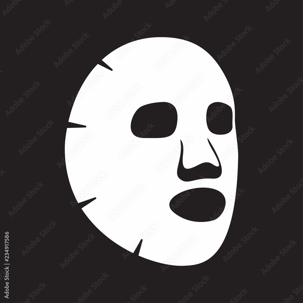 Fototapeta premium Facial mask flat icon