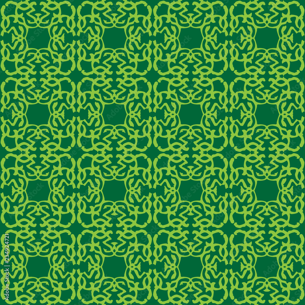 Green royal pattern. The Seamless vector background