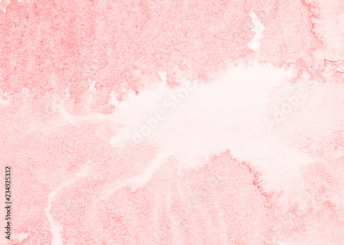 Pastel pink watercolor abstract background  stain  splash of paint  stain  divorce. Vintage pattern for design and decoration. With space for text.