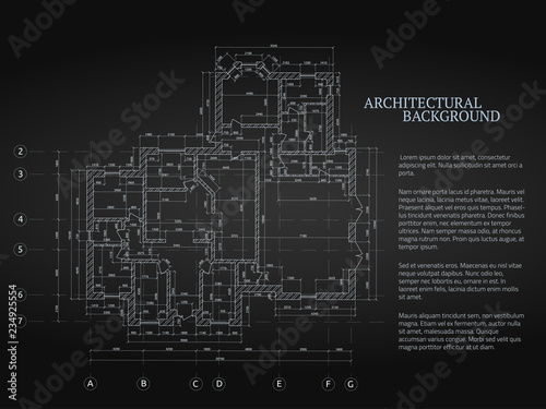 Architectural drawing. Vector illustration.