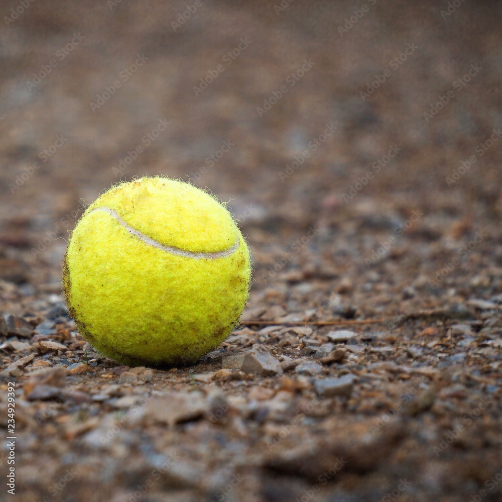 the yellow tennis ball 
