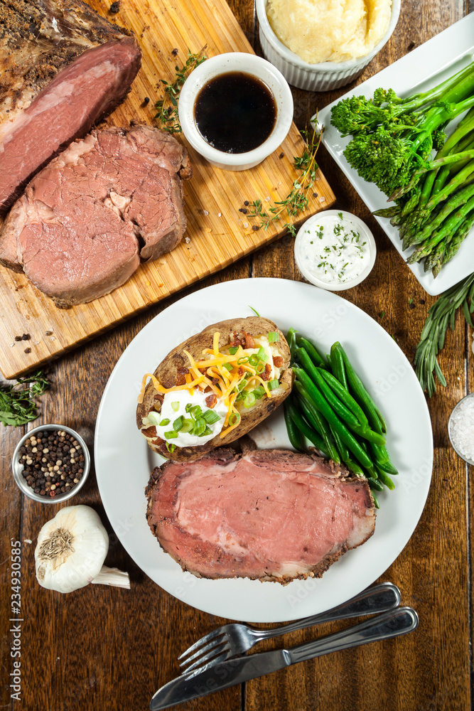 Prime rib dinner Prime rib dinner