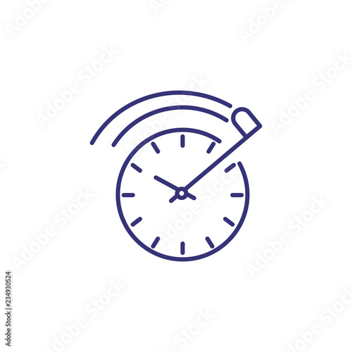Time management line icon. Watch, circle, clock hand in motion. Time concept. Can be used for topics like business, planning, schedule