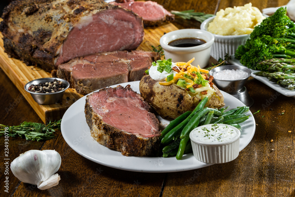 Prime rib dinner Prime rib dinner