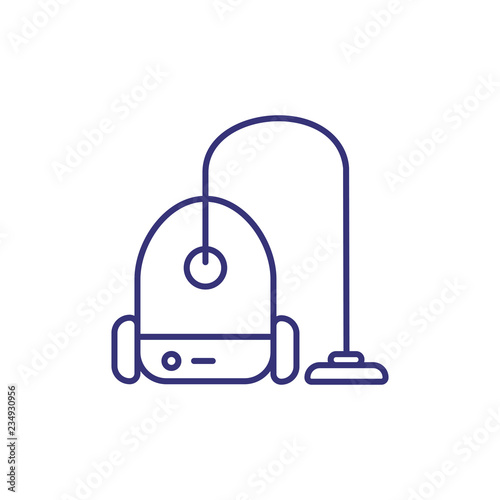 Vacuum cleaner line icon. Cleaning, maid, tool. Home appliances concept. Can be used for topics like hotel service, housekeeping, floor