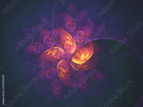 Purple and gold fire pattern abstract background