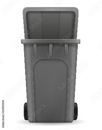 recycling bin trash bucket stock vector illustration