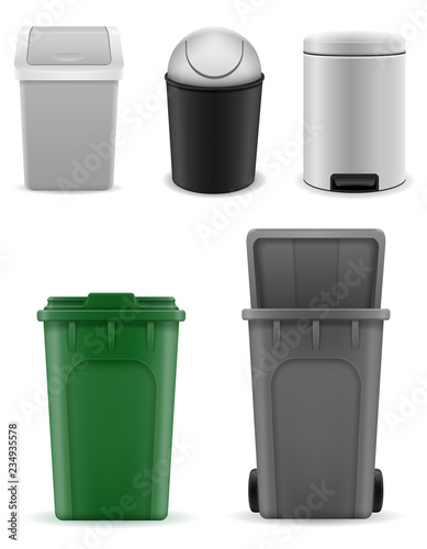 Wallpaper Mural recycling bin trash bucket stock vector illustration Torontodigital.ca