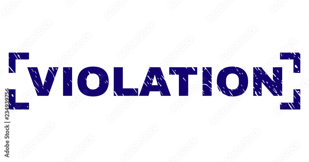 VIOLATION text seal stamp with distress texture. Text tag is placed between corners. Blue vector rubber print of VIOLATION with scratched texture. VIOLATION text seal stamp with distress texture. Text tag is placed between corners. Blue vector rubber print of VIOLATION with scratched texture.