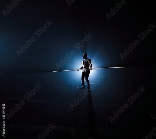 Fotografie Tightrope walkers at the circus.