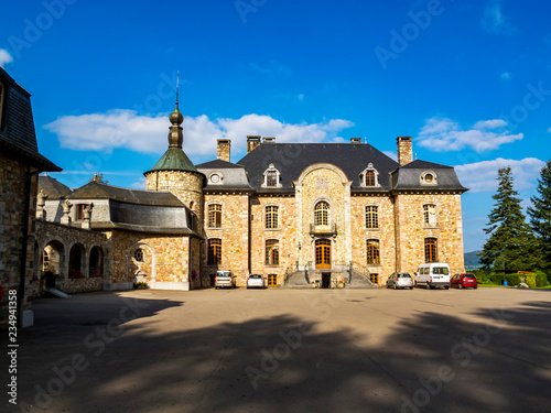 September sunny view to Farnieres Castle in Vielsalm, Belgium photo