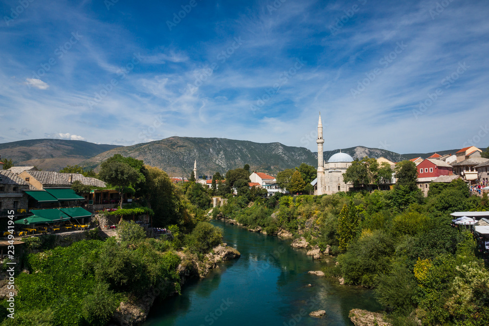Koski Mehmed pasa Mosque in Mostar city in Bosnia and Hercegovina