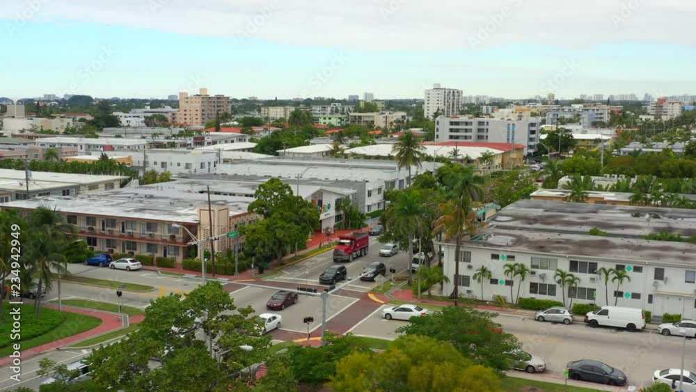 Aerial video Harding Avenue Miami Beach Aerial video Harding Avenue Miami Beach