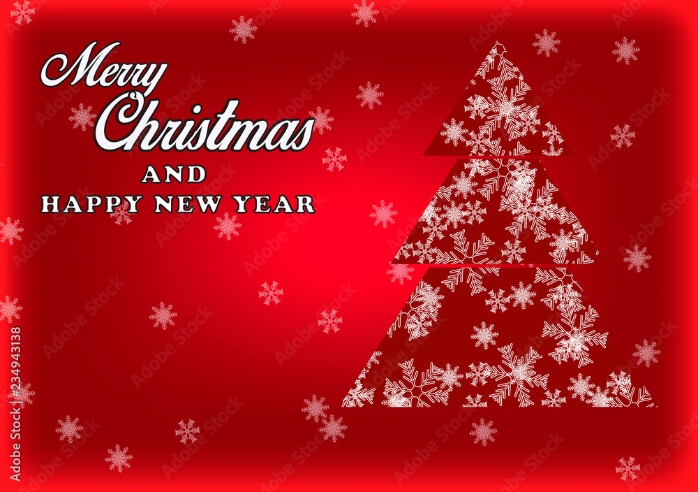 Merry Christmas and a Happy New Year. Christmas cards. Simple design. Merry Christmas and a Happy New Year. Christmas cards. Simple design.