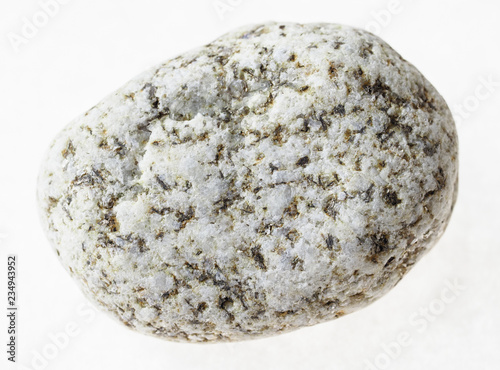 pebble from white granite stone on white