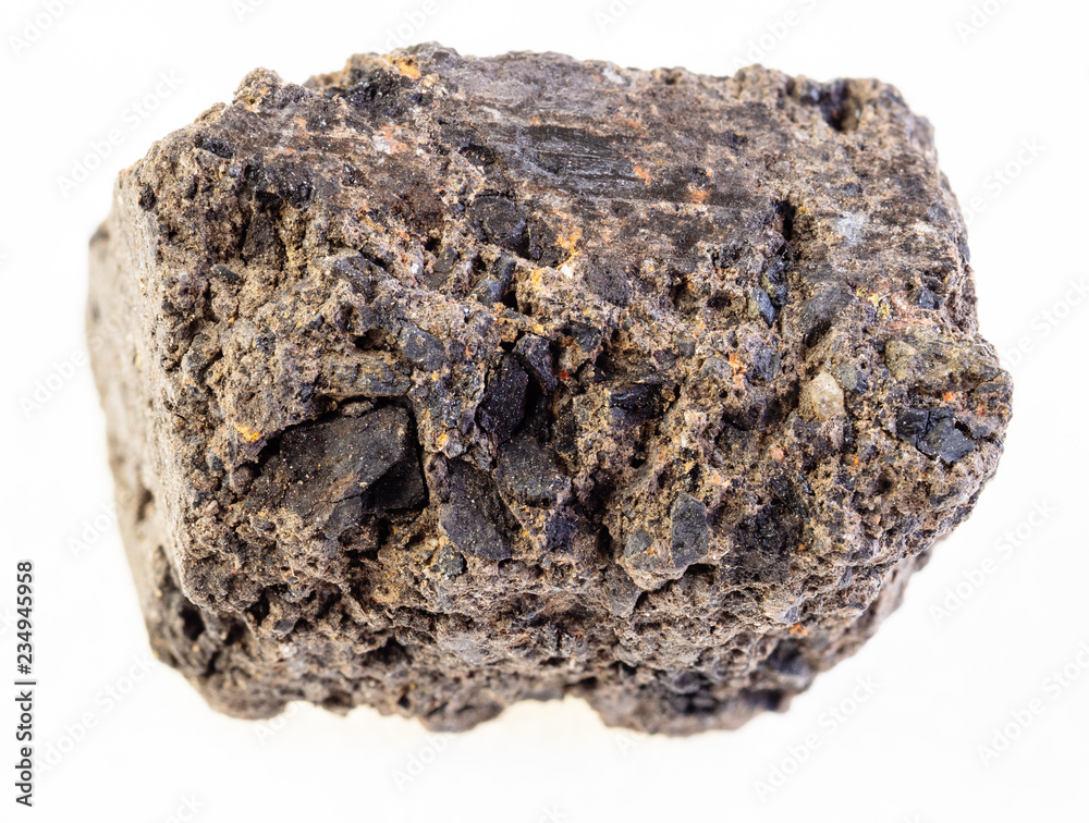 rough peat turf stone on white rough peat turf stone on white