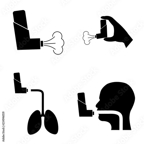 The inhaler icon logo on a white background